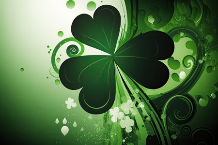 St Patrick's day themed background. Luck of Irish. Generative AIの素材