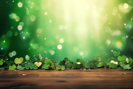 St Patrick's day themed background. Luck of Irish. Generative AIの素材