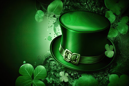 St Patrick's day themed background. Luck of Irish. Generative AIの素材