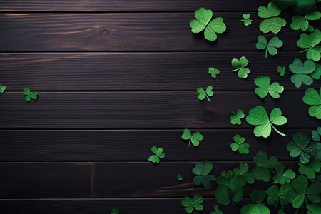 St Patrick's day themed background. Luck of Irish. Generative AIの素材