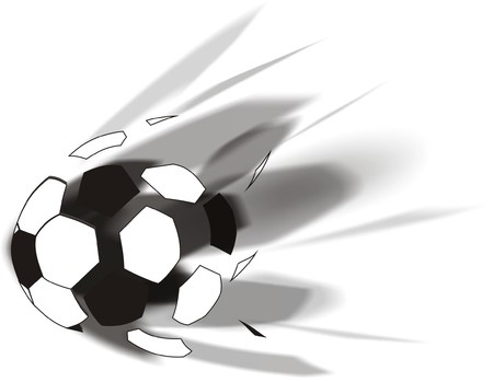 Soccer ball flyingのイラスト素材
