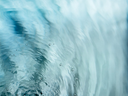 Painterly, tranquil, and meditative blue green flowing water background