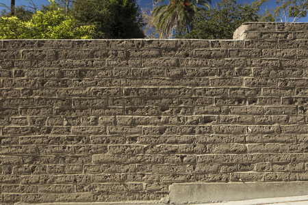Time and element worn brick wall detailの写真素材