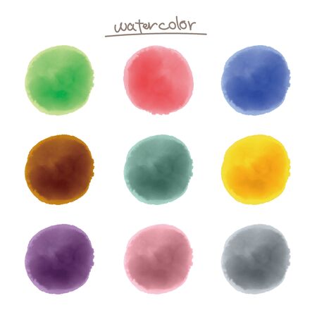 Watercolor circleのイラスト素材