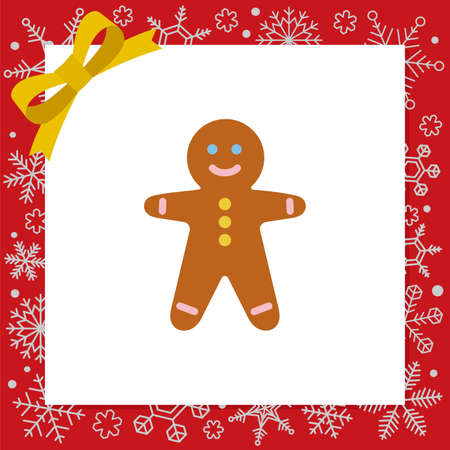 Seasonal material: Christmas icon (Ginger Boy)のイラスト素材