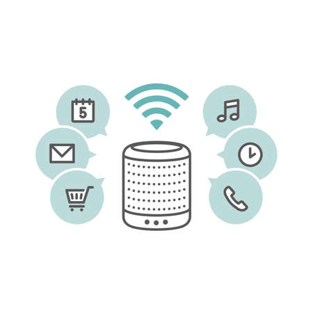 What you can do with a smart speaker 01のイラスト素材