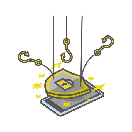 Smartphone with security app installedのイラスト素材