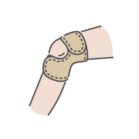 Healthcare_Knee pain (legs with knee supporters)のイラスト素材