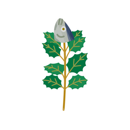 Japanese customs and events: Setsubun decoration Hiiragi Sardine (amulet)のイラスト素材