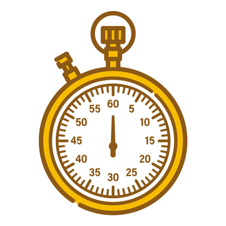 Illustration material: golden stopwatch iconのイラスト素材