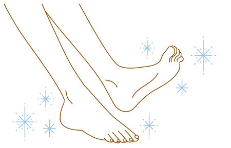 Illustration of a beautiful woman's feet (cure athlete's foot, corns, and calluses)のイラスト素材