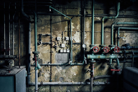 old lost abandonend industrial factory building powerhouseの写真素材