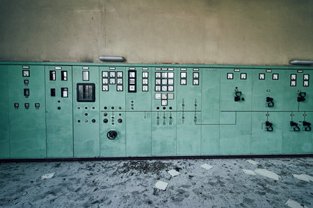 old lost abandonend industrial factory building powerhouse