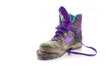 My hiking boot after a great tourの写真素材