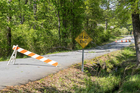Pine Bluff, Arkansas April 12th 2020, Easter Sunday storms with winds from 70mph and up. More than 124,000 customers without power. That wind caused several trees power lines to fall across the state. Power outages lasting more than 7 days in some areas.のeditorial素材
