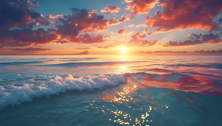 Beautiful seascape at sunset. Composition of nature.の素材