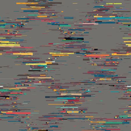 Techno glitch error bug seamless pattern swatchのイラスト素材