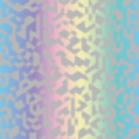 Holographic ink bleed seamless pattern in rainbowのイラスト素材