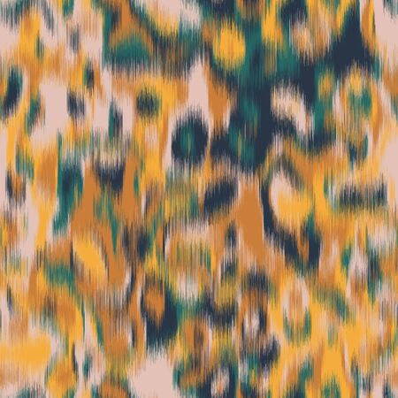 Fuzzy blurry wavy ombre ikat seamless patternのイラスト素材