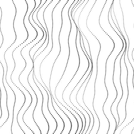 Wavy noise lines from dots seamless patternのイラスト素材