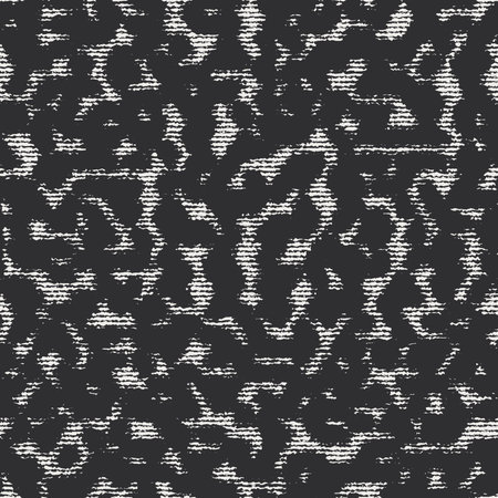 Noisy intricate brushed mottled worn distressed tracery motif. Aged damaged seamless repeat vector...