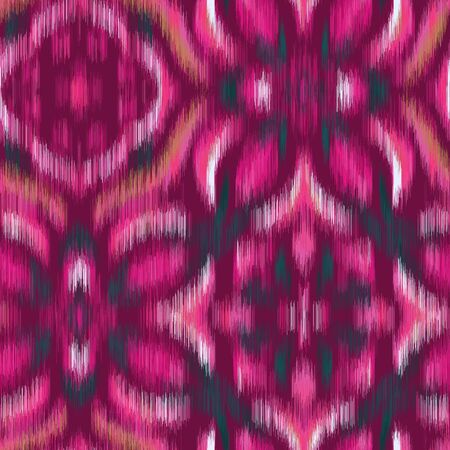 Hippy blurred ornate stylized graphical pink tileのイラスト素材