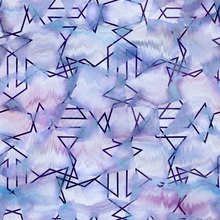 Watercolor wash ink bleed fabric texture swatchの写真素材