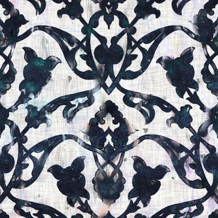 Seamless pattern in navy and white high contrastの写真素材