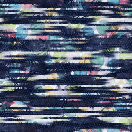 Seamless happy geo pattern with navy and white