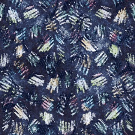 Seamless happy geo pattern with navy and white