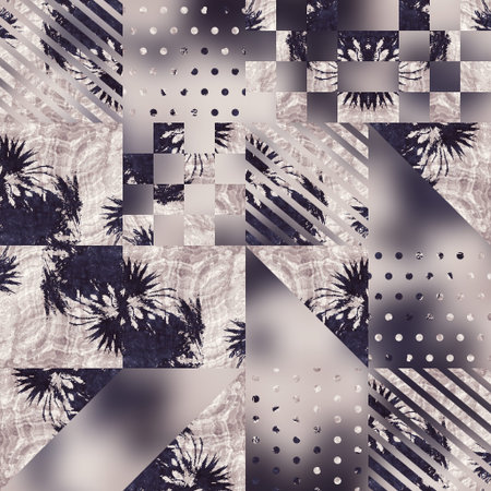 Hip random geo pattern on blurry background