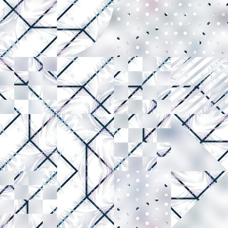 Hip random geo pattern on blurry background