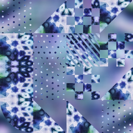 Hip random geo pattern on blurry background
