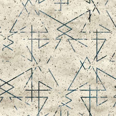 Chic formal grungy geo texture seamless patternの写真素材