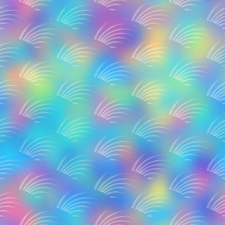 Vivid holographic foil rainbow neon seamless tileの写真素材