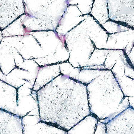 Lux navy and white iridescent geo seamless pattern