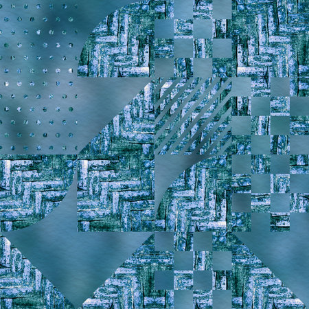 Hip random geo pattern on blurry background