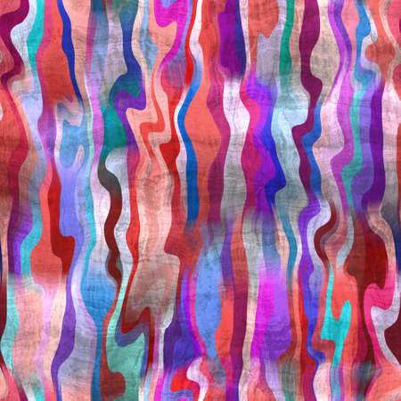 Vivid wavy warped digital bright seamless patternの写真素材