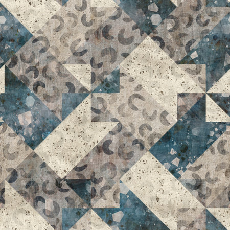Chic formal grungy geo texture seamless pattern