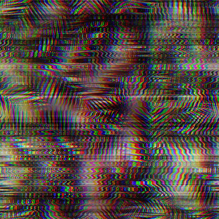 Seamless techno glitch tropical RGB computer noiseの写真素材