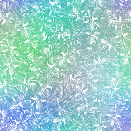 Seamless satin soft pastel color leaves pattern