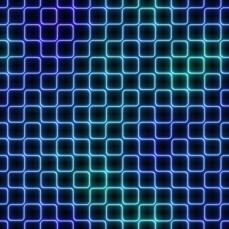 Neon light on black seamless repeat patternの写真素材