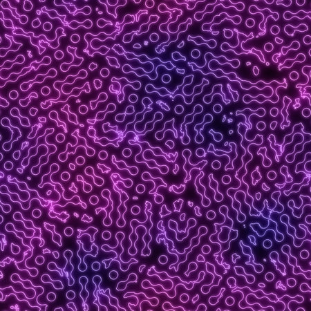 Neon light on black seamless repeat pattern