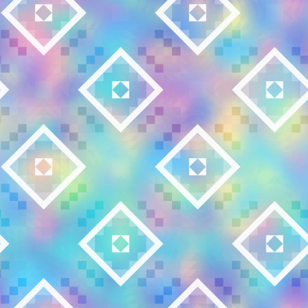 Vivid holographic foil rainbow neon seamless tile