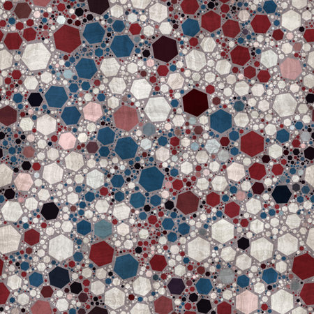 Seamless red white and blue textured retro pattern