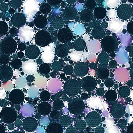 Lux navy and white iridescent geo seamless patternの写真素材