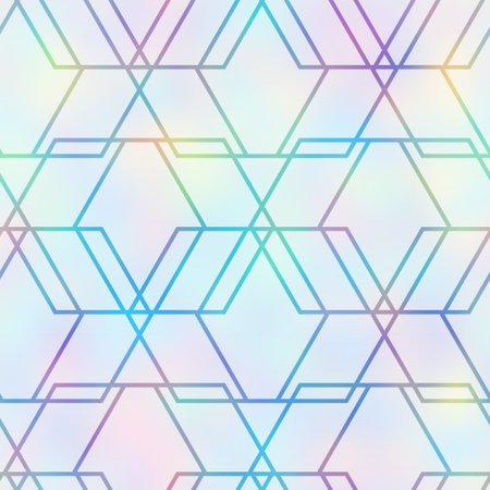 Vivid holographic foil rainbow neon seamless tile