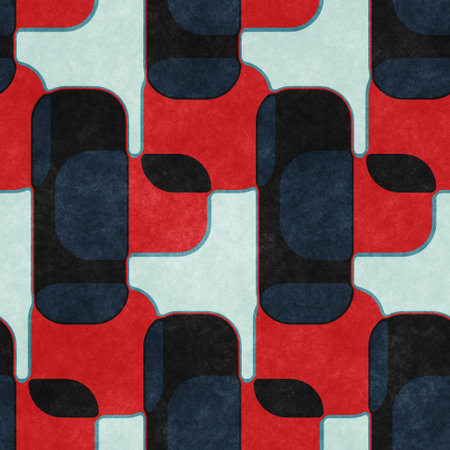 Red and navy textured urban seamless patternの写真素材