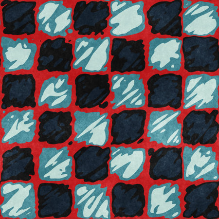 Red and navy textured urban seamless pattern