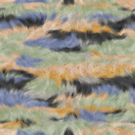 Seamless faux digital paint stroke camo print